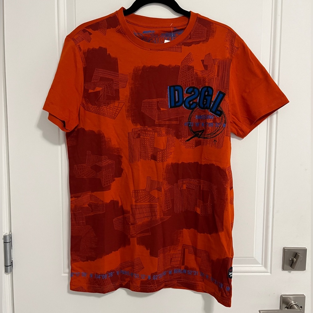Desigual Men’s Barcelona Landmark Print Short Sleeve T Shirt - Size L
